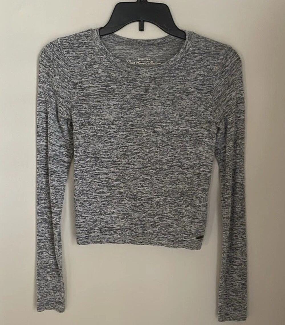 Marled Grey Hollister Crop Top